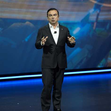Carlos Ghosn, prezes i dyrektor generalny Nissana na targach CES