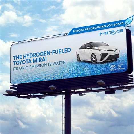 Reklamy Toyoty Mirai walczą ze smogiem