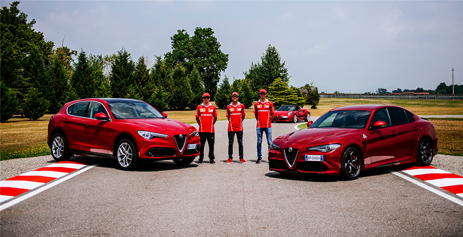 Alfa Romeo Giulia oraz trzej mistrzowie ze stajni Ferrari