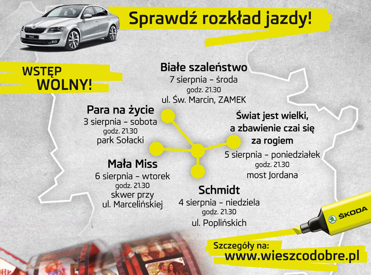 Mobilne Kino ŠKODY w pięciu dzielnicach Poznania