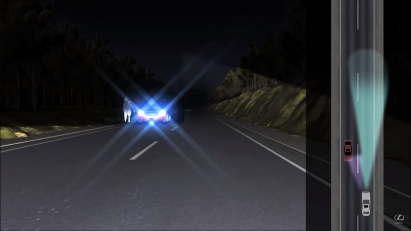 Jak działa funkcja adaptacyjnych świateł drogowych Lexus