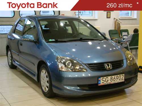 Honda Civic 1.4i LS High + Alufelgi Benzyna, 2004 r.